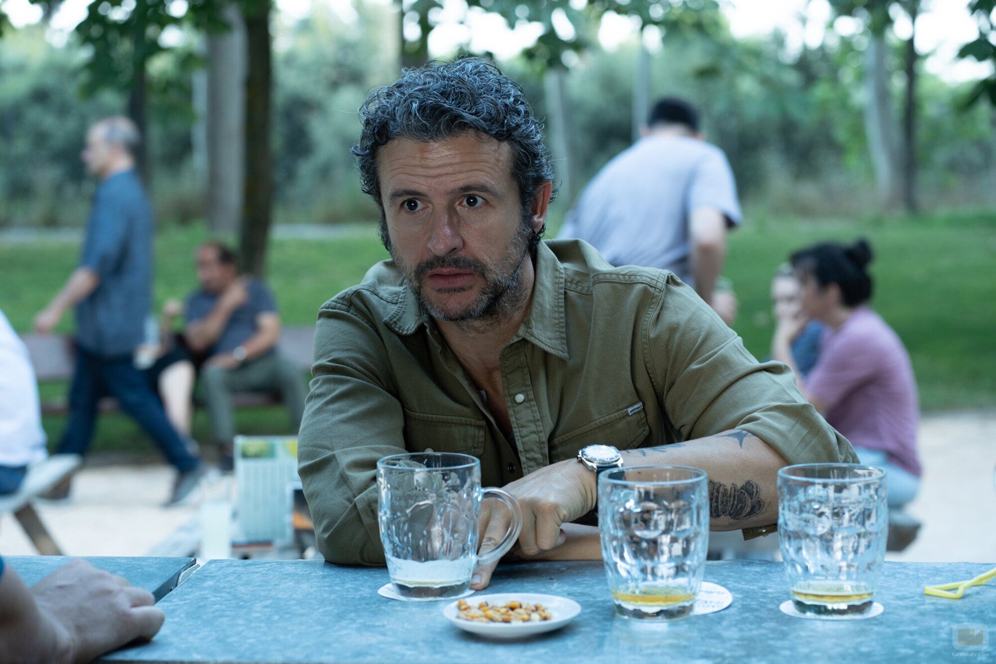 Diego Martín en el 'Arroz mar y montaña con sepia, secreto ibérico y piparras' de 'Gluten Free'