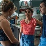 Najwa Khliwa y Daniel Triana en 1x02 'Arroz mar y montaña con sepia, secreto ibérico y piparras' de 'Sin gluten'