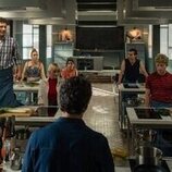 Lucas Miramón y Tadeo Masó en 1x02 titulado 'Arroz mar y montaña con sepia, secreto ibérico y piparras' de 'Sin gluten'