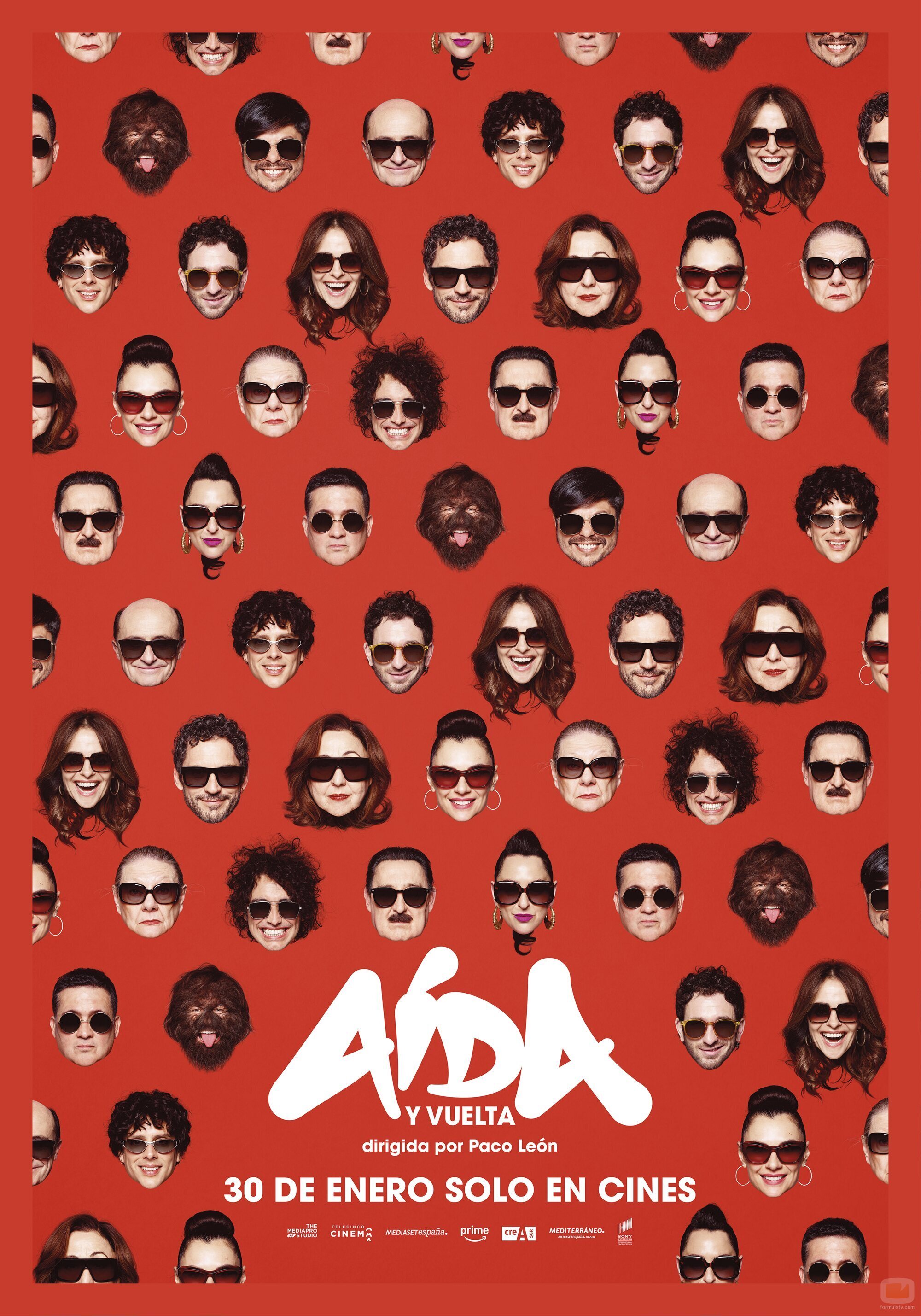 Cartel de 'Aída y vuelta' con todos sus protagonistas