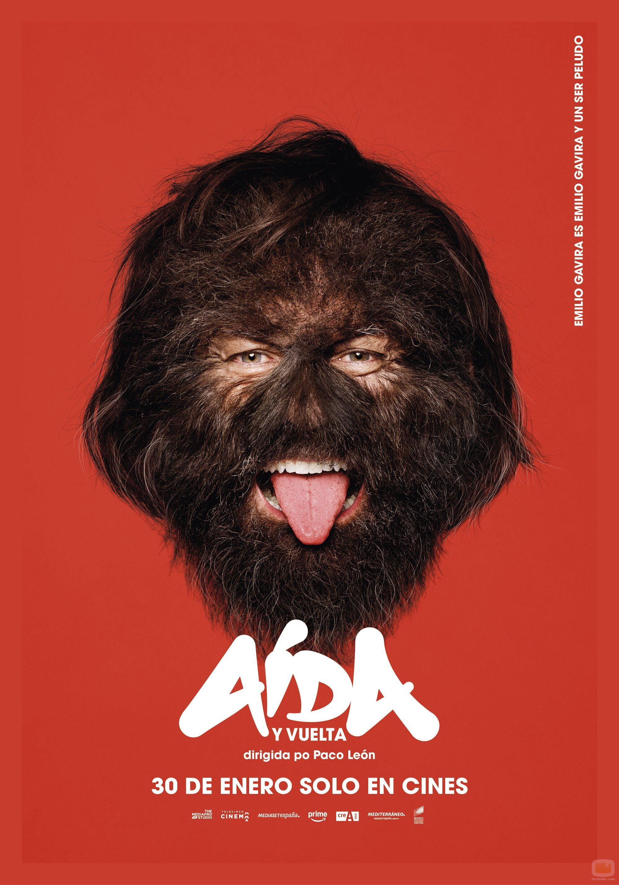 Un ser peludo protagoniza este cartel de 'Aída y vuelta'