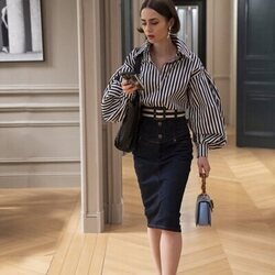 Lily Collins en el 5x06 de 'Emily en París'
