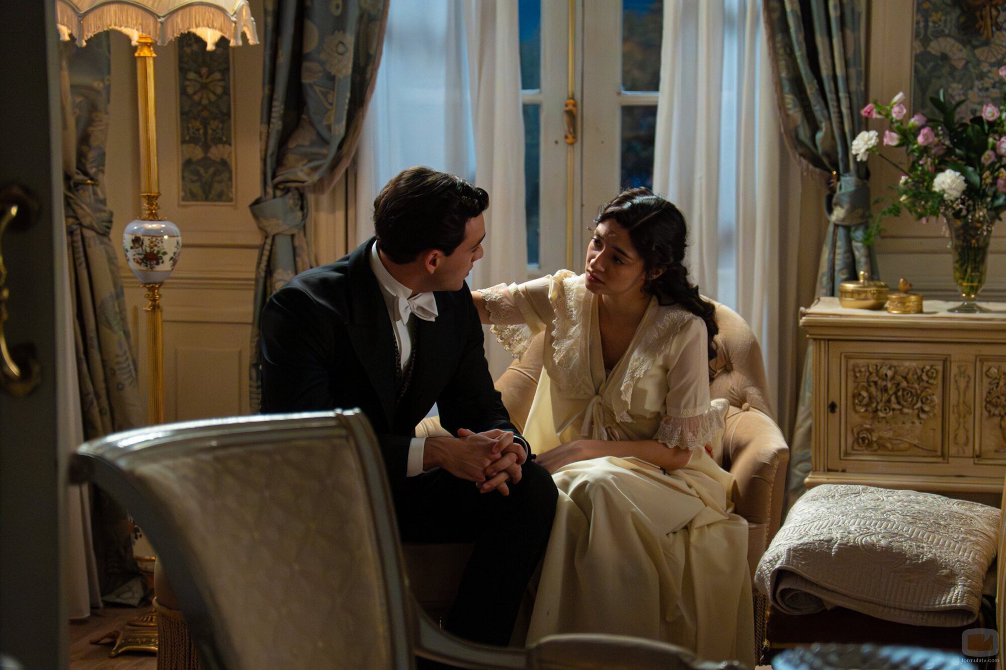 Xavi Lock y Marta Costa en el 'Viernes 9 de enero de 2026' de 'La Promesa'