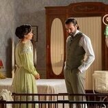 Amparo Piñero y Ibrahim Al Shami J. en la temporada 5 y el capítulo 18 de 'La promesa'