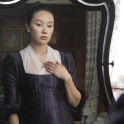 Escena de Yerin Ha en el 4x03 de 'Los Bridgerton'