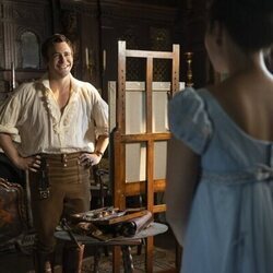 Yerin Ha y Luke Thompson en la temporada 4 y el capítulo 03 de 'Los Bridgerton'