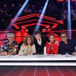 Manel Fuentes, Florentino Fernández y Lolita Flores en la segunda gala de 'Tu cara me suena 13'