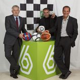 Juan Ruiz de Gauna, Antonio García Ferreras y José Miguel Contreras posando en la presentación de la programación de verano