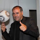 El director de laSexta,Antonio García Ferreras, con un balón