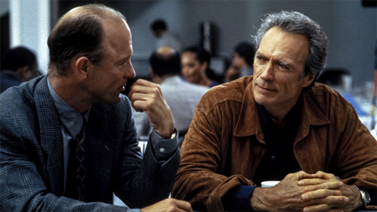 Clint Eastwood y Ed Harris en "Poder absoluto"
