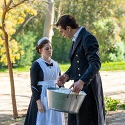 Sara Molina y Jose Miguel Blanco en el 7x110 de 'La promesa'