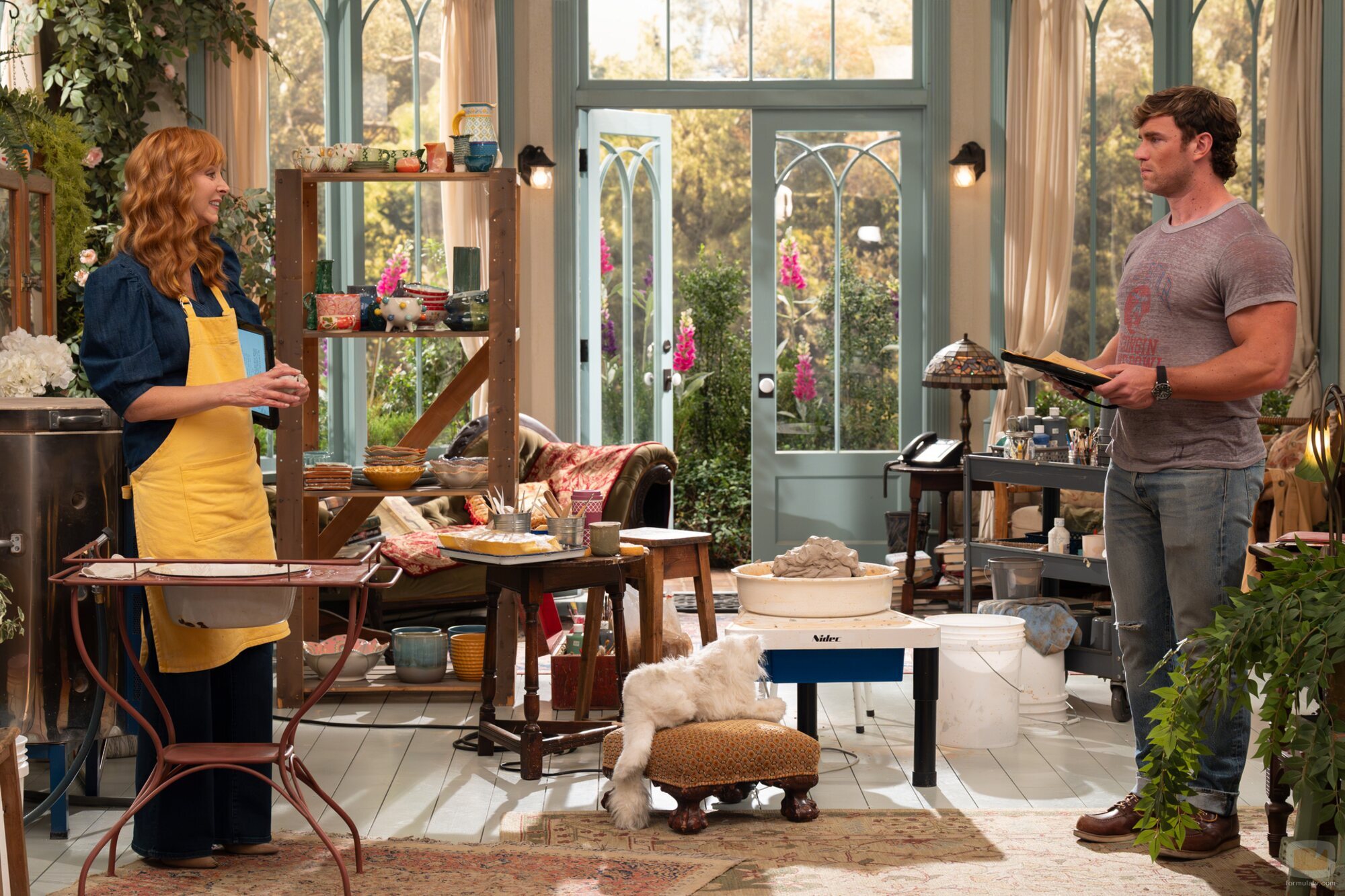 Lisa Kudrow y Zane Phillips en la temporada 3 y el capítulo 03 de 'The Comeback'
