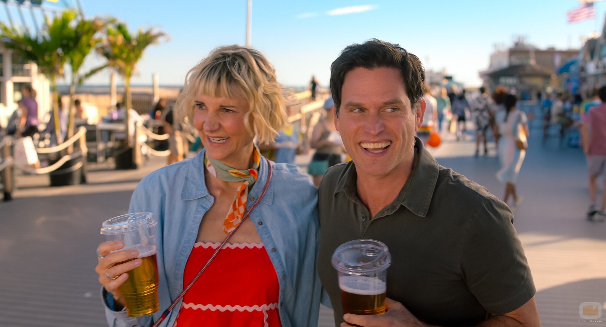 Kerri Kenney y Steven Pasquale en 'En el paseo marítimo' de 'Las cuatro estaciones'