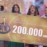Maica Benedicto, Jorge Javier Vázquez y María Lamela en la gala final de 'Supervivientes 2026'