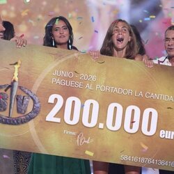 Maica Benedicto, Jorge Javier Vázquez y María Lamela en la gala final de 'Supervivientes 2026'