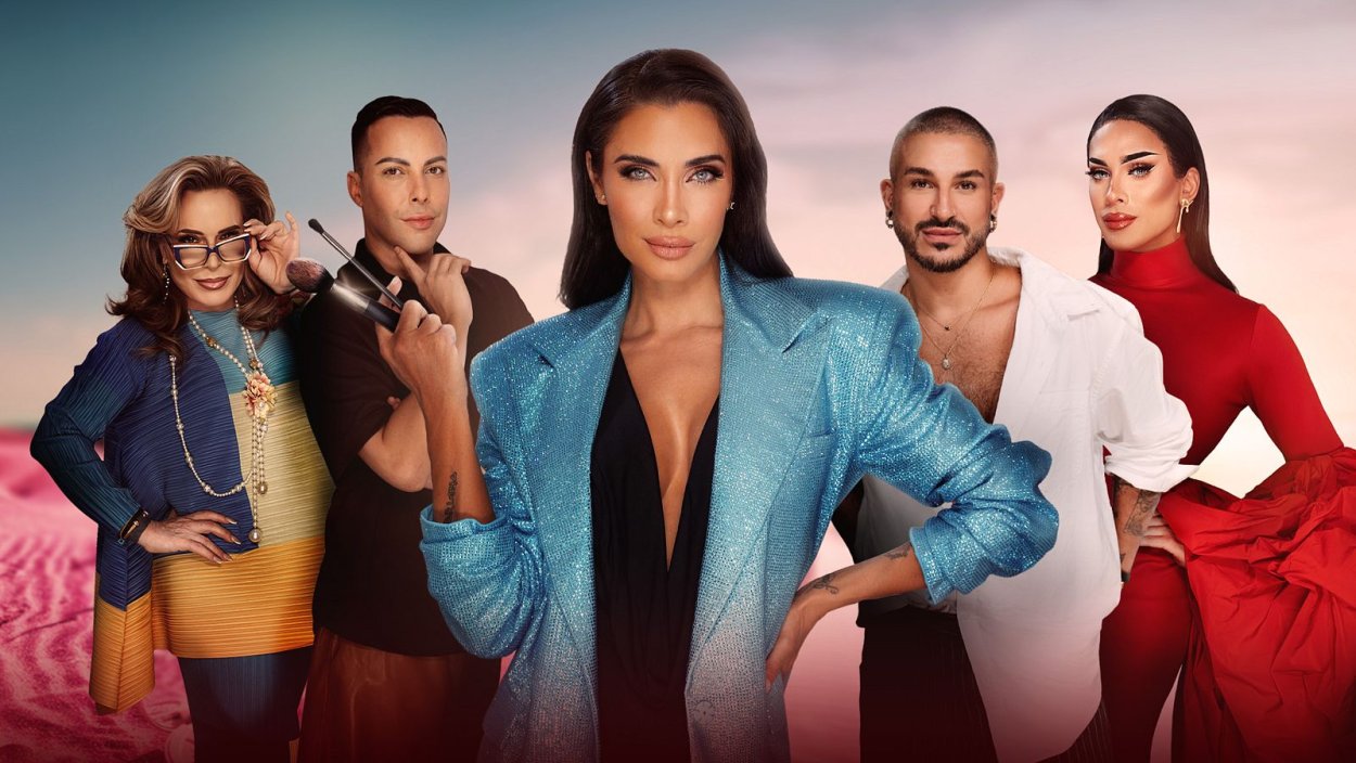 Pilar Rubio junto con el equipo de 'Make Up Stars Drag Tour'