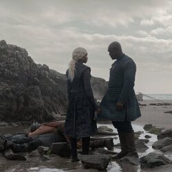 Abubakar Salim y Bethany Antonia en el 3x02 de 'La Casa del Dragón'