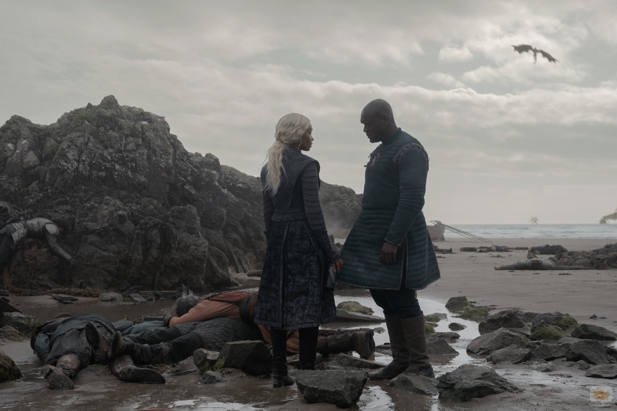 Abubakar Salim y Bethany Antonia en el 3x02 de 'La Casa del Dragón'