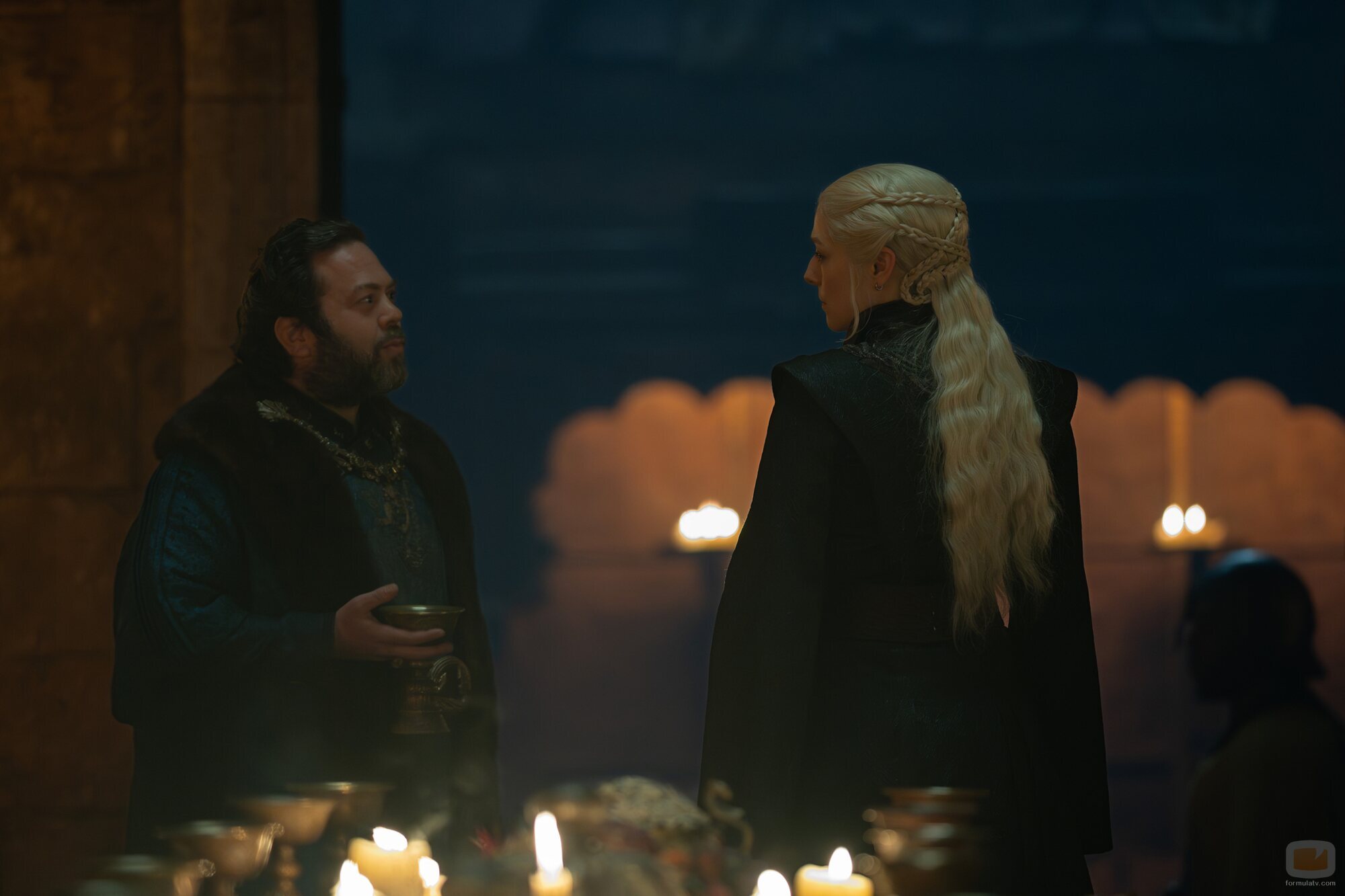 Dan Fogler y Emma D'Arcy en 3x03 'Rhaenyra Triunfante' de 'La Casa del Dragón'