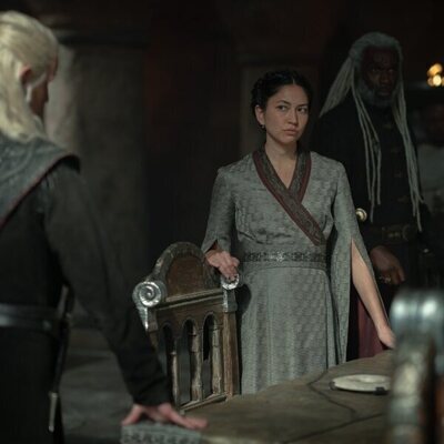 Sonoya Mizuno y Emma D'Arcy en 'Rhaenyra Triunfante' de 'La Casa del Dragón'