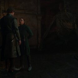Escena de Benjamin Evan Ainsworth y James Norton en Capítulo 4 titulado 'Tumbleton' de 'La Casa del Dragón'