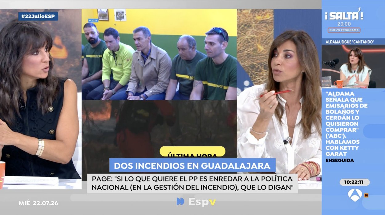 Mariló Montero y Lorena García en 'Espejo público verano'