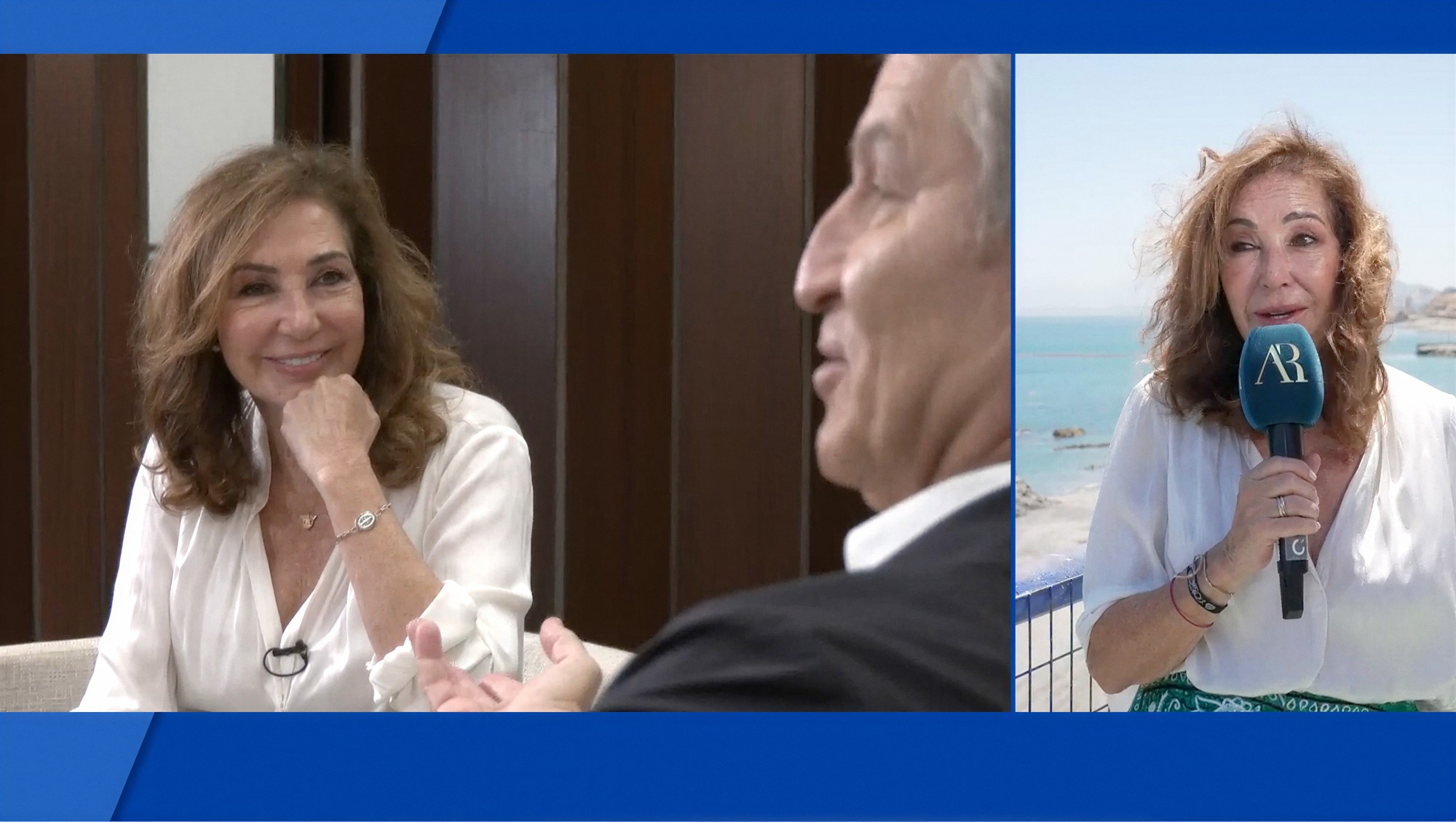 Ana Rosa Quintana contempla a Feijóo en un extracto de su entrevista