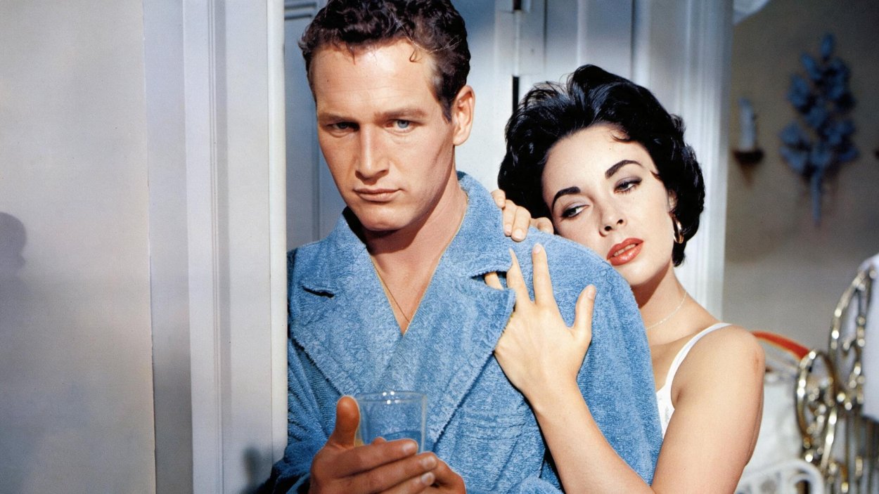 Paul Newman y Elizabeth Taylor en "La gata sobre el tejado de zinc"