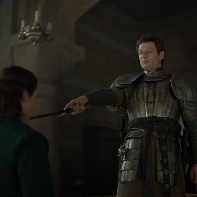 Benjamin Evan Ainsworth y James Norton en 'Las traiciones de Ladera' de 'House of the Dragon'