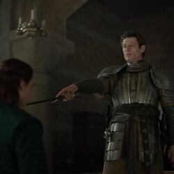 Benjamin Evan Ainsworth y James Norton en 'Las traiciones de Ladera' de 'House of the Dragon'