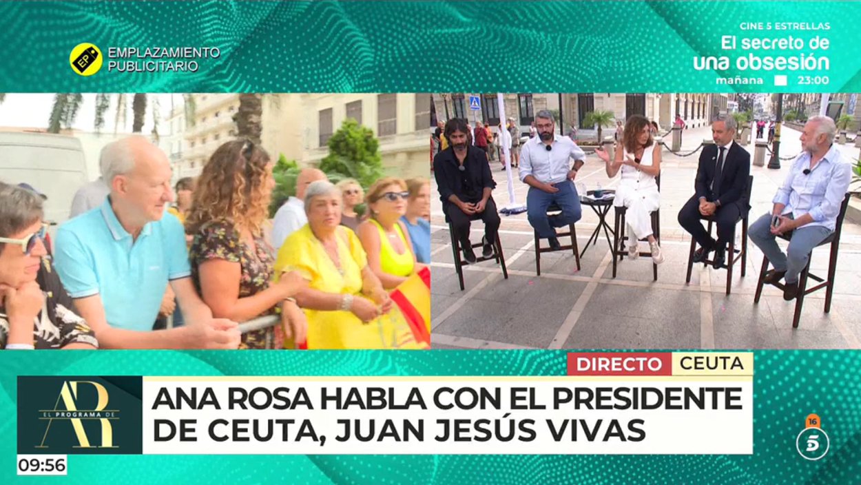Ana Rosa Quintana ha estrenado temporada con todo su equipo desde Ceuta