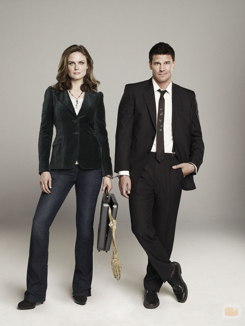 Brennan y Booth en la quinta temporada de la serie 'Bones'