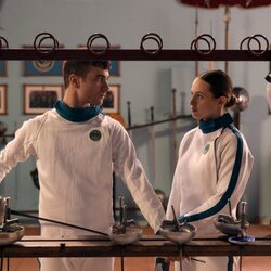 Nicole Malay y Simone Secce en el 1x03 de 'Minerva - La scuola'
