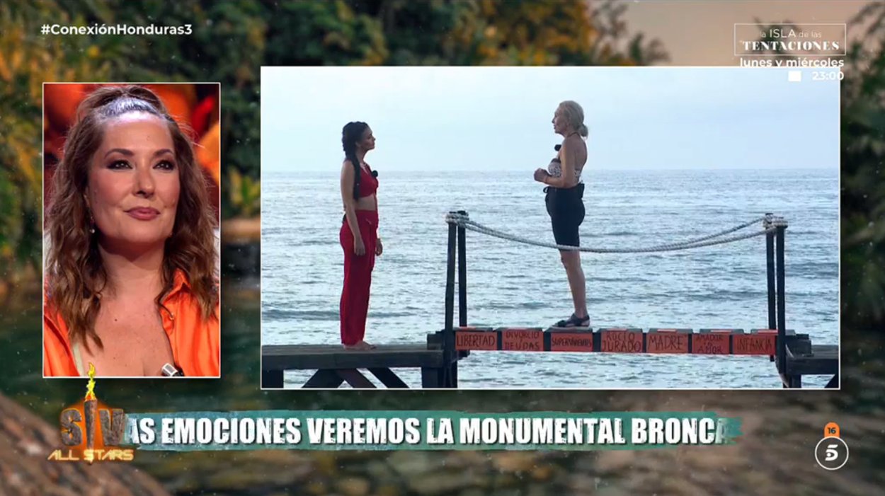 Rosa Benito en 'El puente de las emociones' en 'Supervivientes All Stars'
