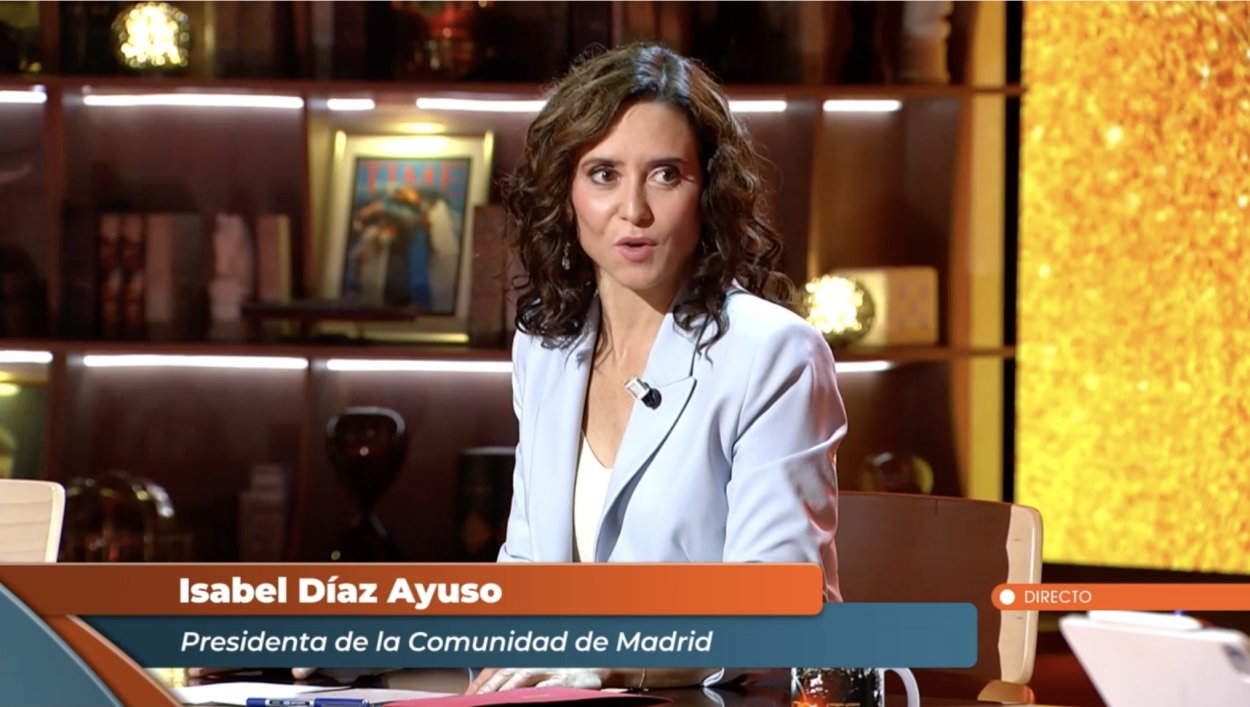 Isabel Díaz Ayuso, durante su entrevista en 'Horizonte' en Cuatro