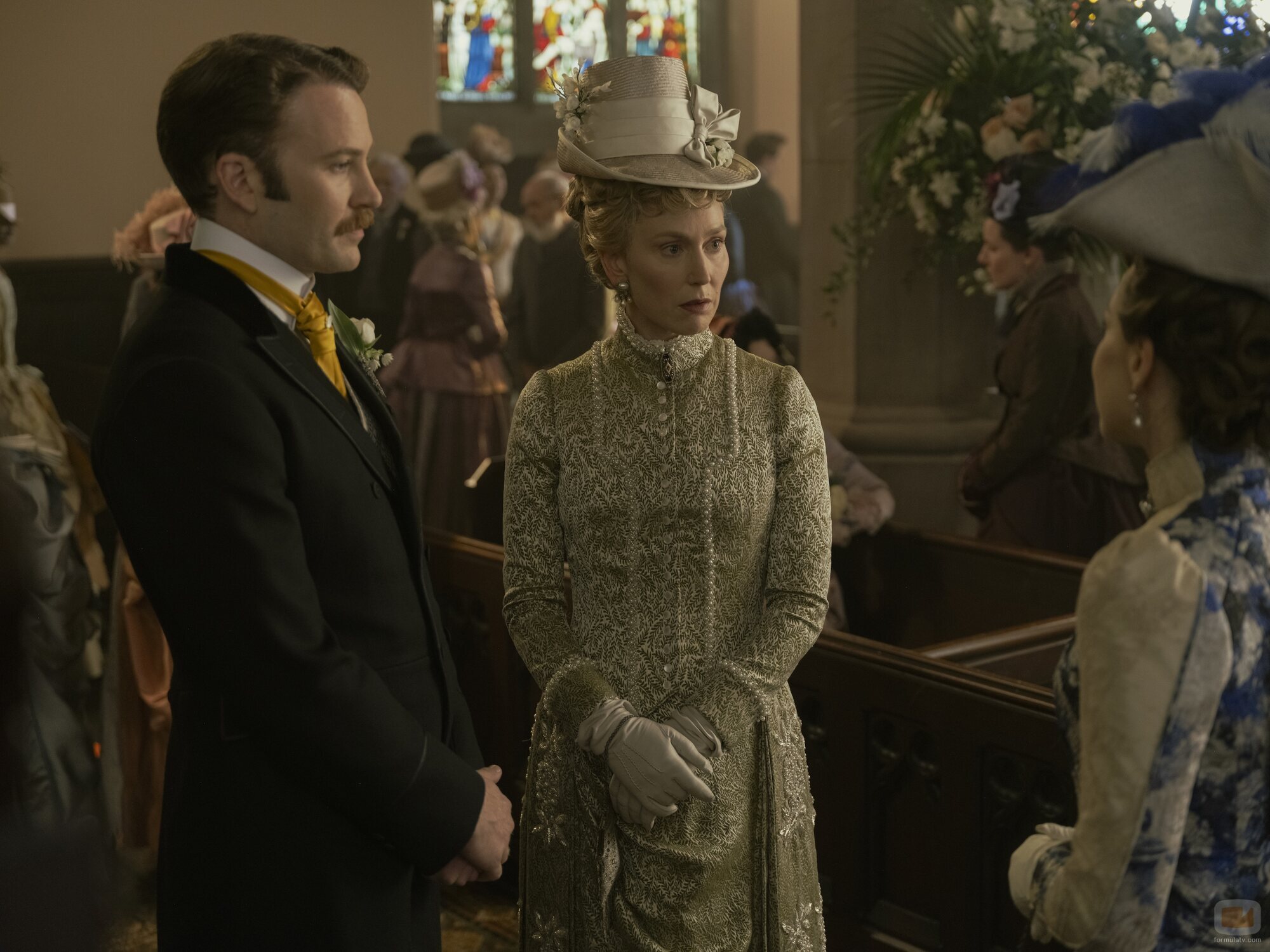 Ben Lamb y Hattie Morahan en 3x04 'El matrimonio es una apuesta' de 'La edad dorada'