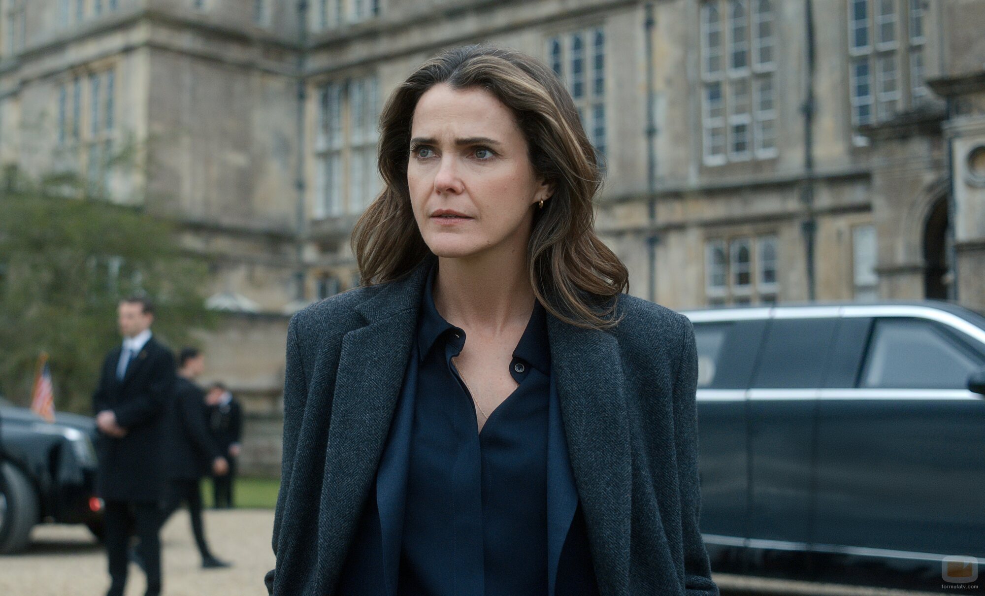 Keri Russell en 'Windsor' de 'La diplomática'