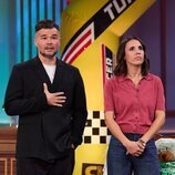 Gabriel Rufián se lleva la mano al pecho en 'La revuelta'