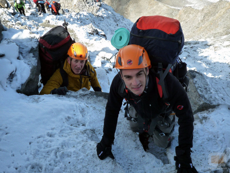 Dani Pedrosa subiendo el Mont Blanc