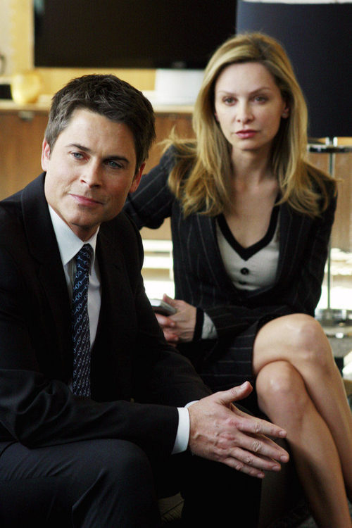 Calista Flockhart junto a Rob Lowe