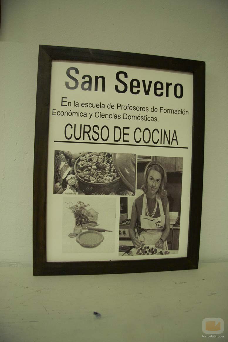 Cartel "Curso de cocina" en San Severo