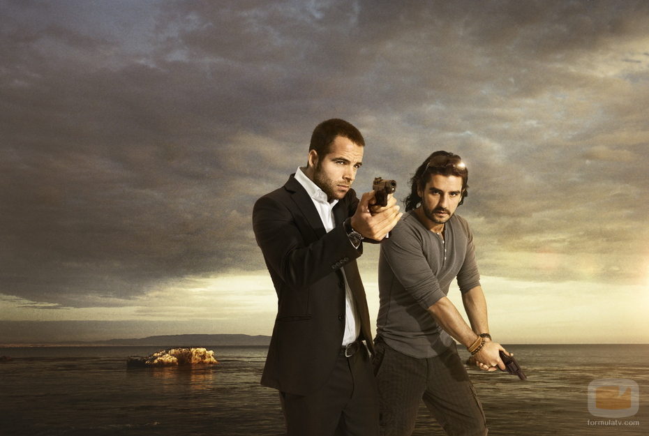 Carles Francino y Antonio Hortelano en la serie 'Punta escarlata'