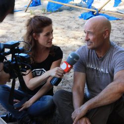 Raquel Sánchez Silva y Terry O'Quinn (Locke)