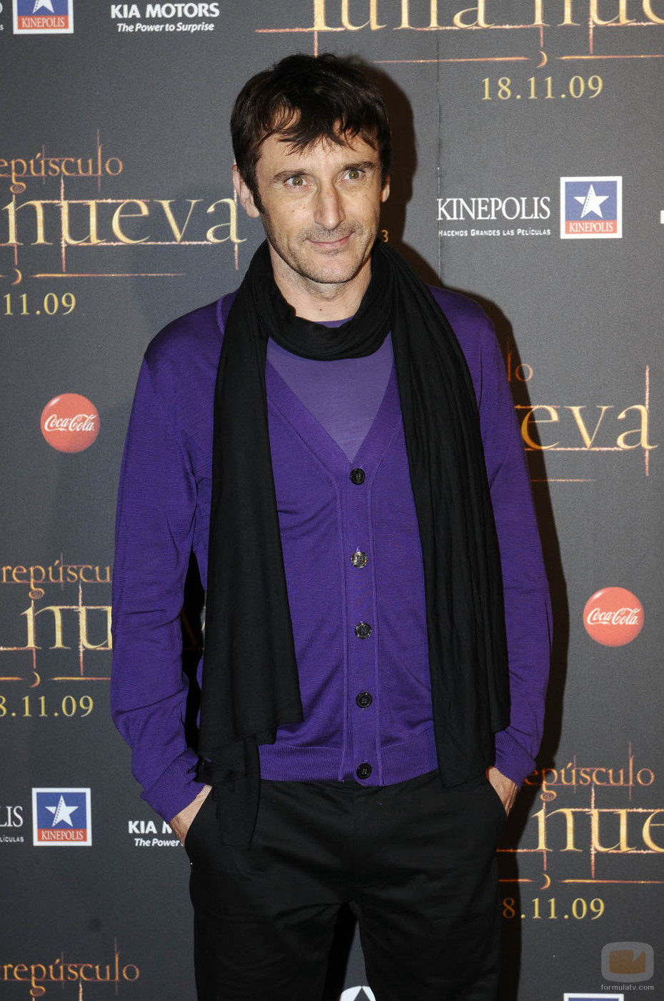 Carlos Chamarro acudió al estreno de "Luna nueva"