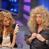 Paulina Rubio y Pablo Motos con pelucas