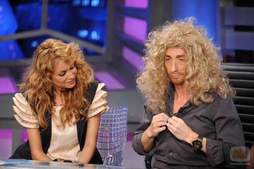 Paulina Rubio y Pablo Motos con pelucas