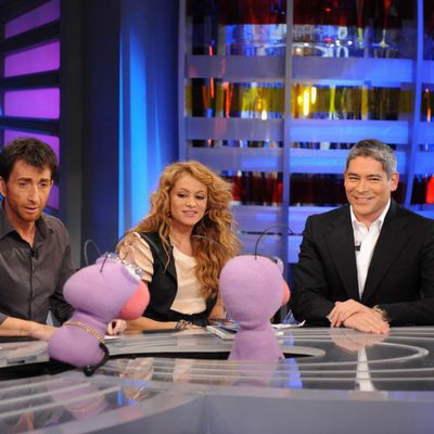 Paulina Rubio, Pablo Motos y Boris Izaguirre