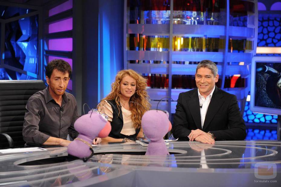 Paulina Rubio, Pablo Motos y Boris Izaguirre