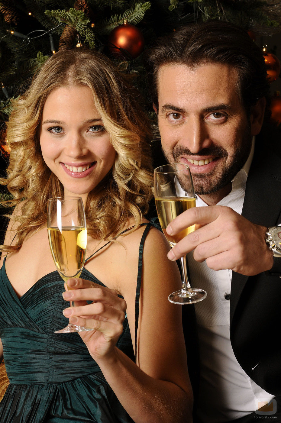 Patricia Montero con Antonio Garrido en las Campanadas