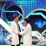 Pablo Motos y Hugh Grant